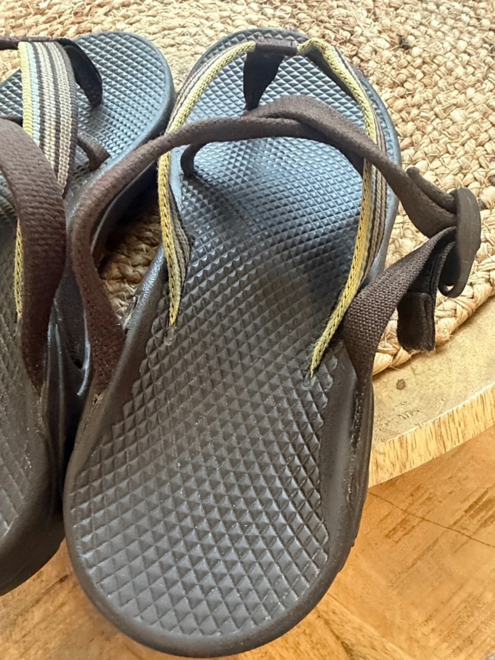 Chaco women’s hipthong  ecotread brown stripe circus backless sandal size 9 - Picture 5 of 15